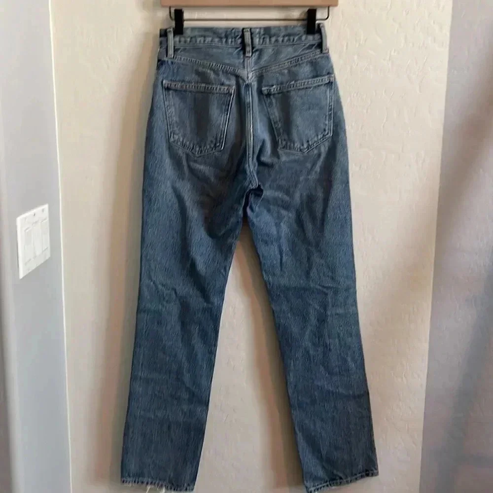 AGOLDE Lana Vintage Straight Leg Jeans in Wash Backdrop